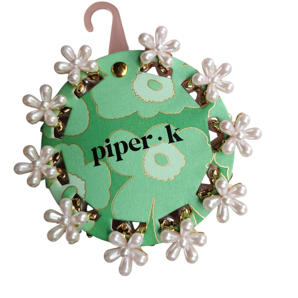 Piper K Pearl Floral Hair Clip Set - Picture 2 of 4